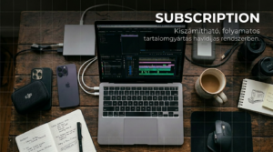 Kezdőlap firefly gemini flash fotó alap kreatív káosz az asztalodon, felülről fotózva. középen a macbook air, a ki 238758